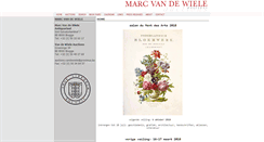 Desktop Screenshot of marcvandewiele.com